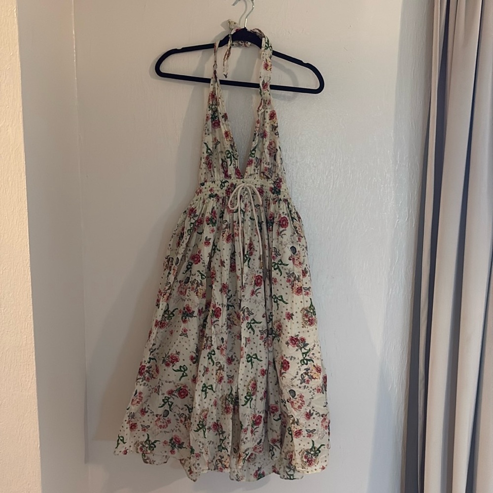 LAPIS Floral Print Halter Dress Size Large